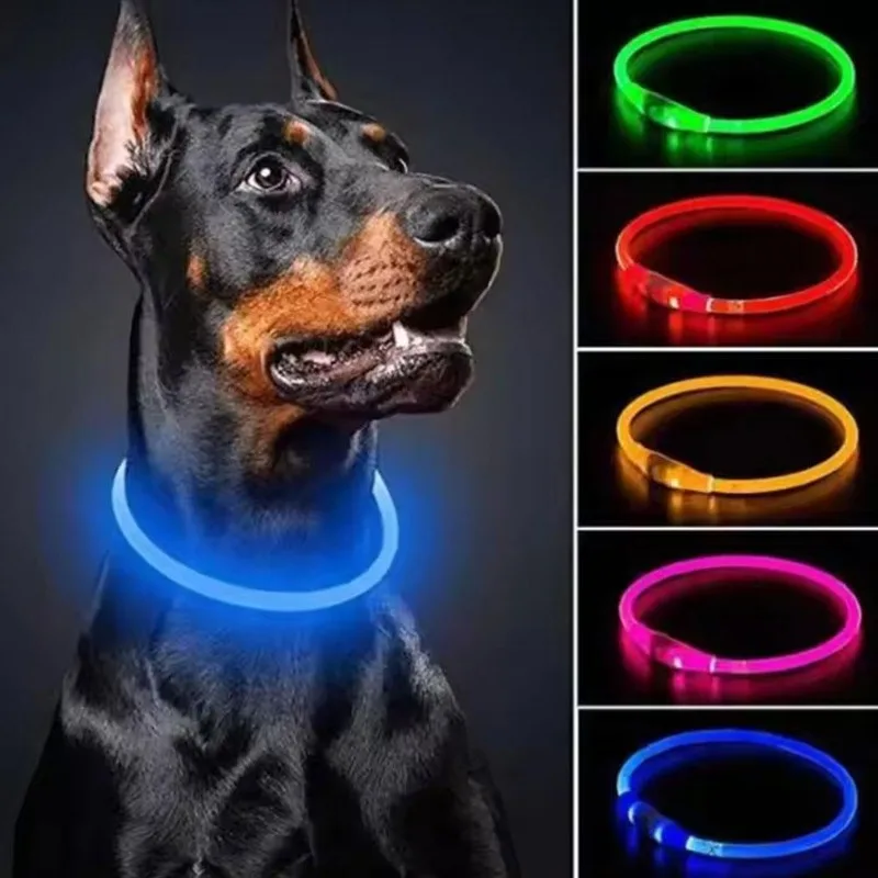 B Pet Dog LED Collar - Loss Prevention - Adjustable - Safe USB Charging - Supplies for Use at Night 1005012499483375