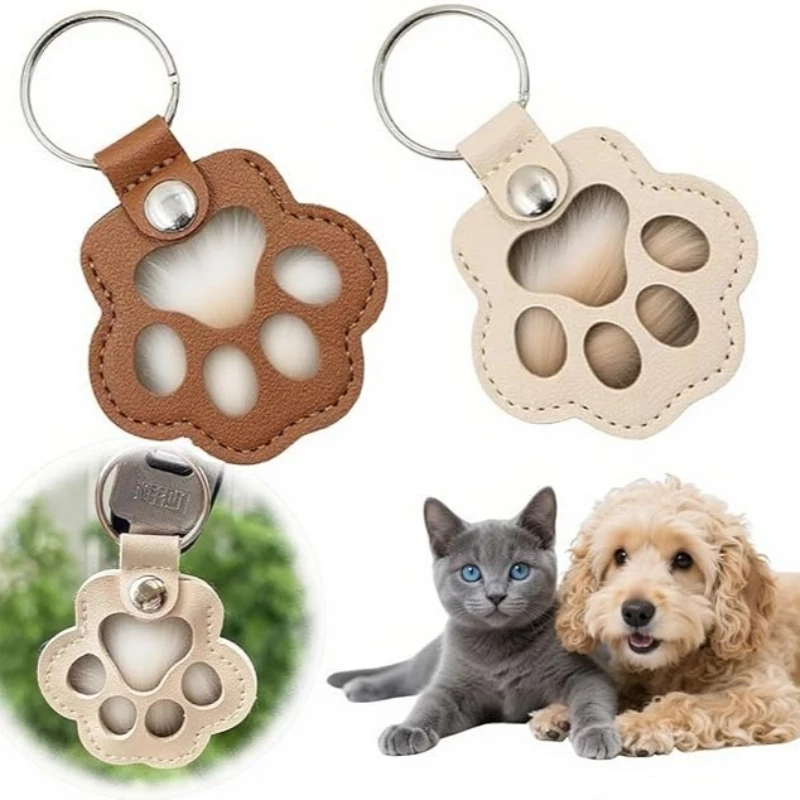 Dog Hair Collector Leather Keychain Pet Fur Storage Pendant Charm Memorial Keepsake Gift for Dogs 1005012505337749