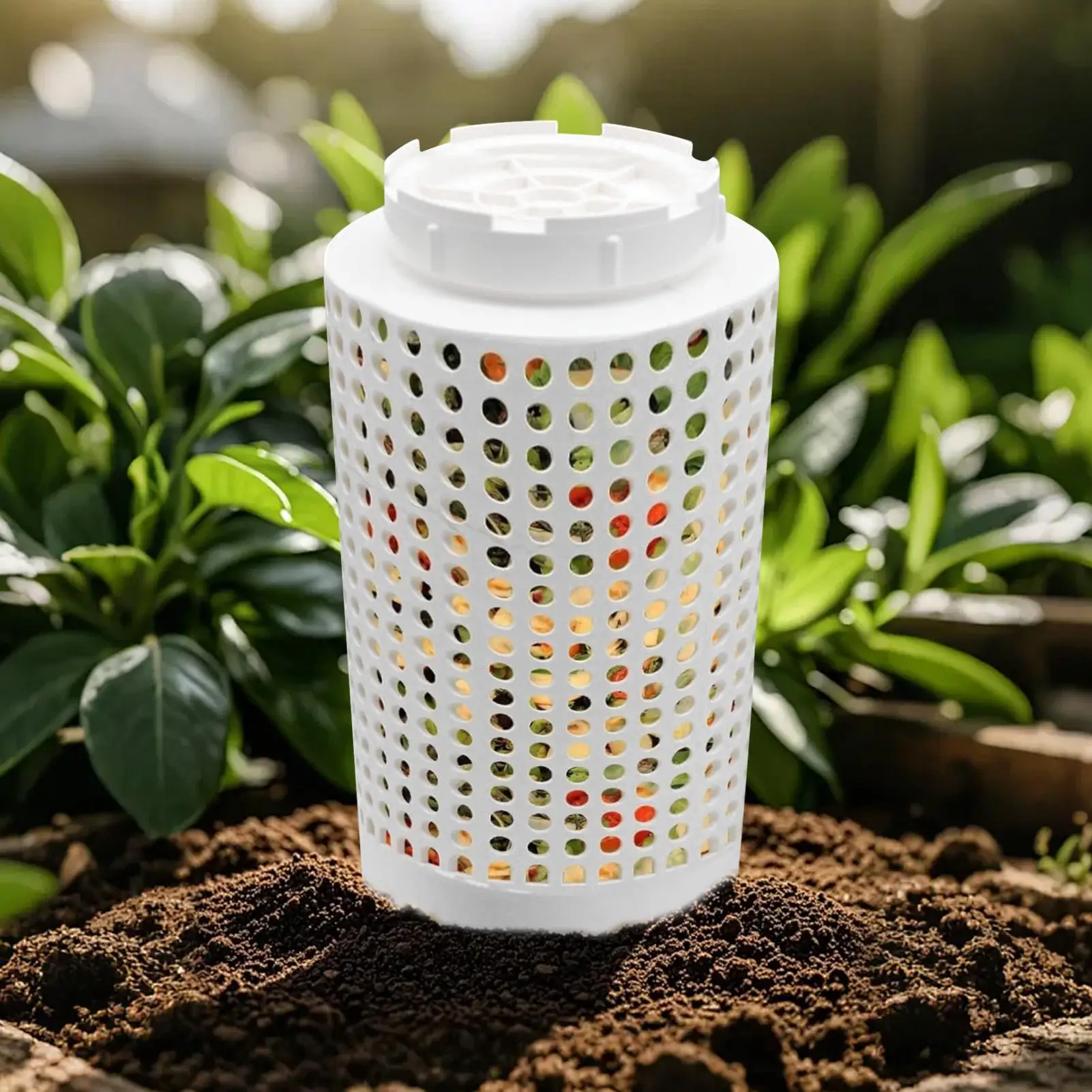 Worm Farm Inground Garden Composter Storage with Lid Outdoor for Backyard Patio School Kitchen Home 1005012505898095