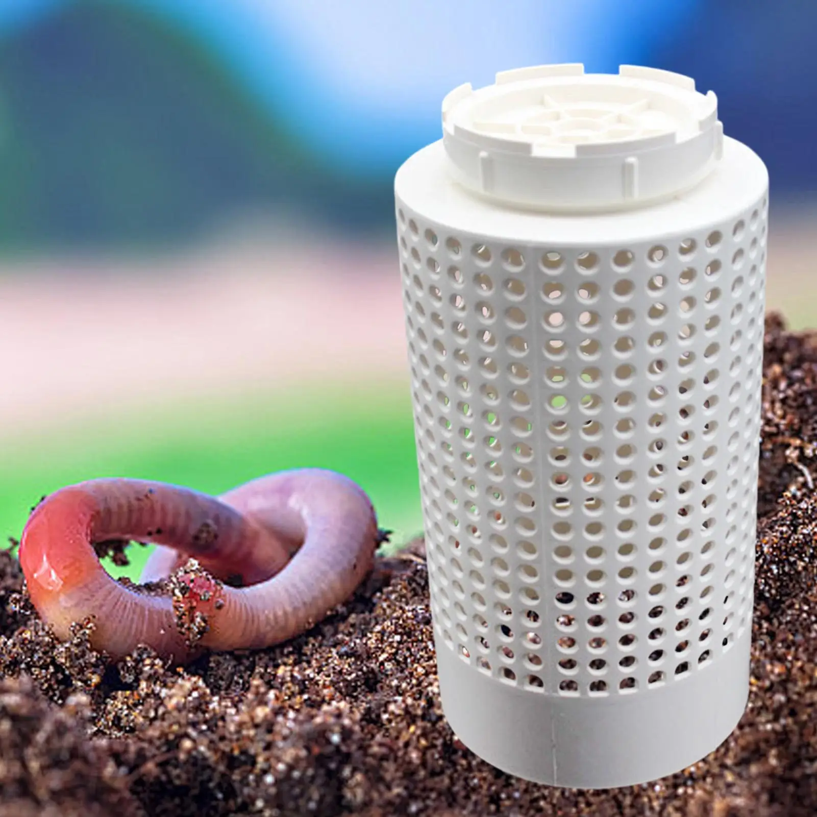 Worm Farm Inground Garden Composter Storage with Lid Outdoor for Backyard Patio School Kitchen Home 1005012505912041