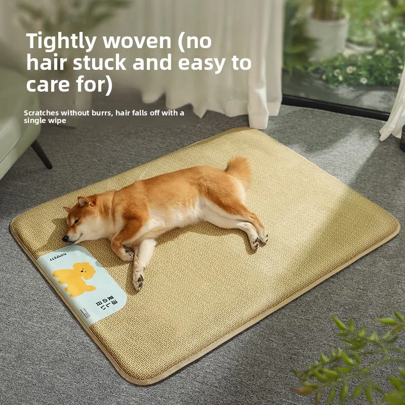 Pet Mat Anti-Scratch Cat Sleeping Mat Cool and Breathable Cooling Dog Mat Waterproof Rattan Mat 1005012506348678