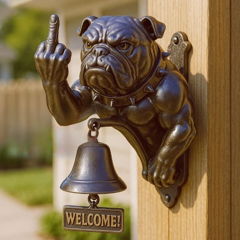 Cute Bulldog Doorbell Waterproof Design, Clear Sound, Like Appearance, Loud Ring for Home Decor 1005012510615380
