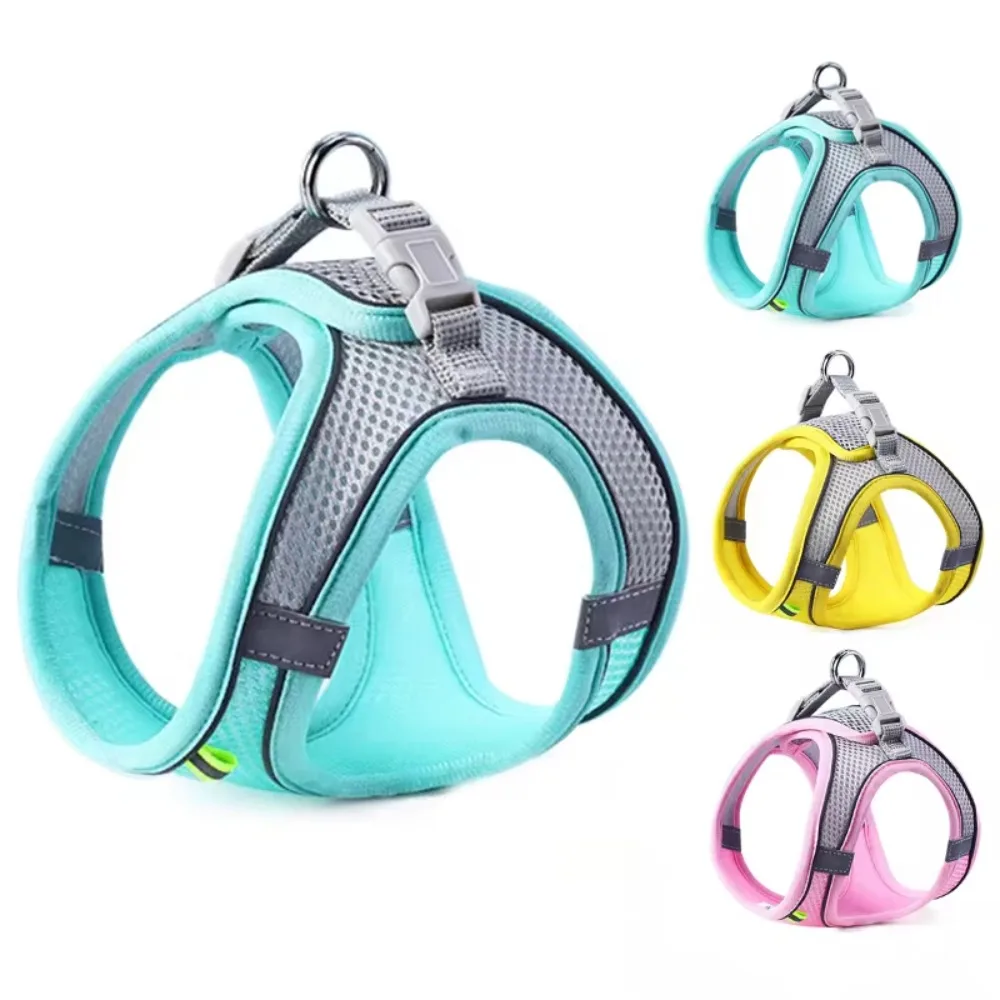 Cat Dog Harness Vest Chest Rope Set Reflective Breathable Adjustable Pet Harness for Small (1PC) 1005012511247186
