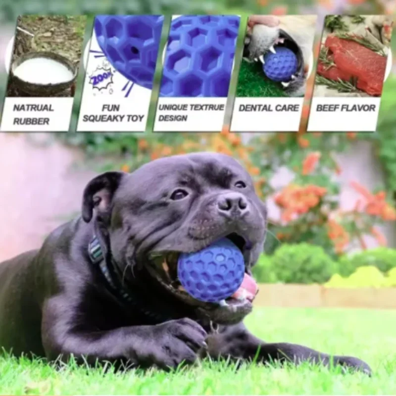Indestructible Interactive Rubber Ball Dog Chewing Toy for Small Medium Large Breeds Pet Tooth 1005012512038789