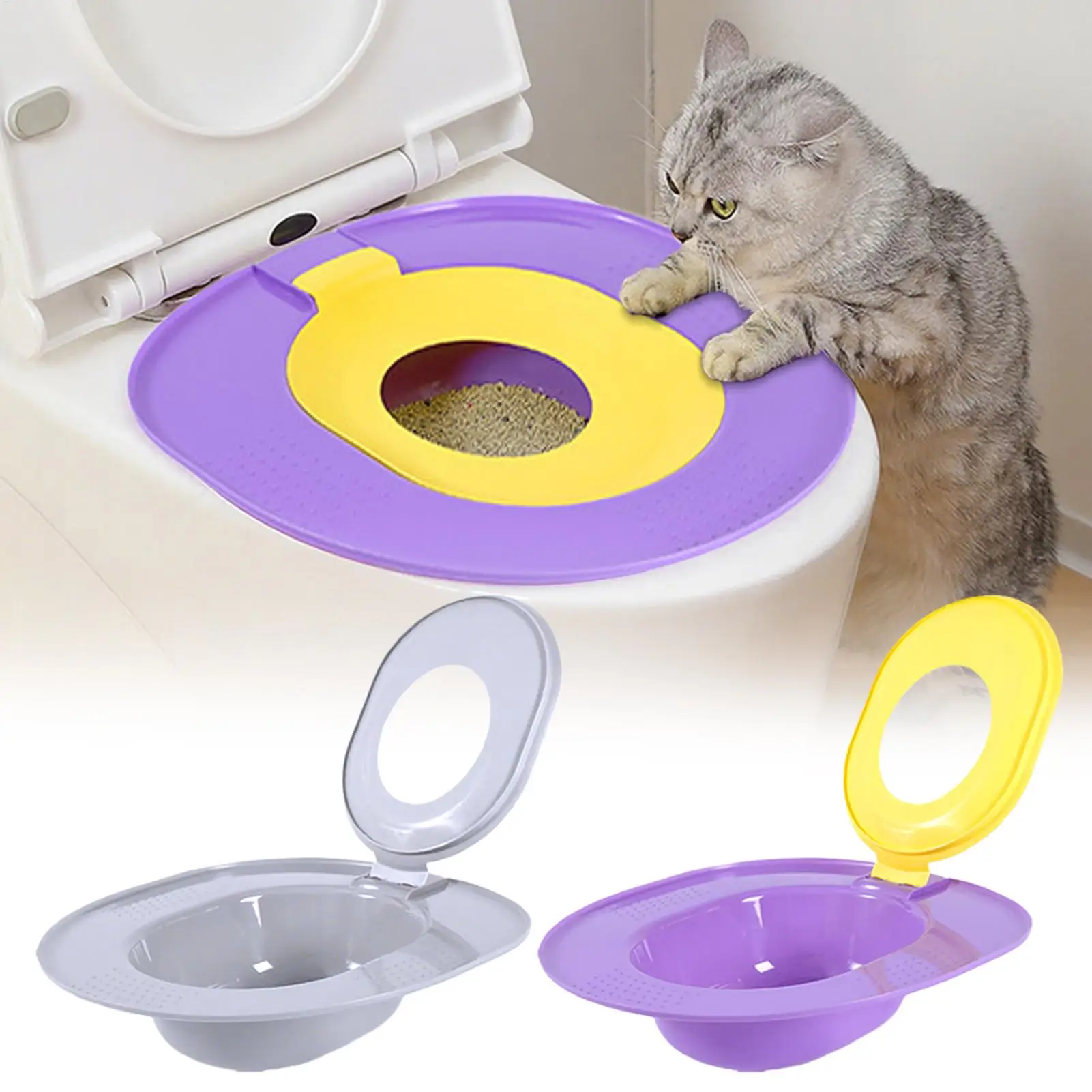 Cat Toilet Trainer Kit Training Reusable Urinal Potty Safe Removable for Home Pet Kitten House RV 1005012516739364