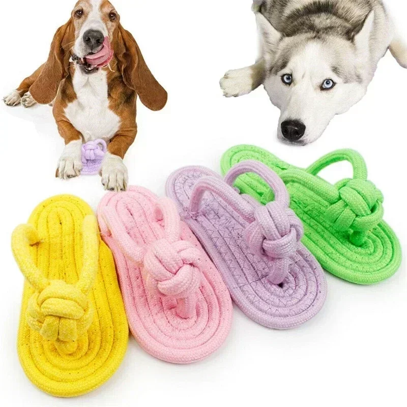 Dog Chewing Toy Cotton Slipper Rope Toy for Small Large Dogs Pet Teeth Training Molar Toys 1005012523126999