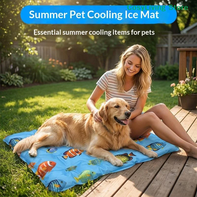 Pet Cooling Ice Mat for Dogs Cats Summer Non Toxic Self Cooling Pad for Indoor Outdoor Use 1005012525979568