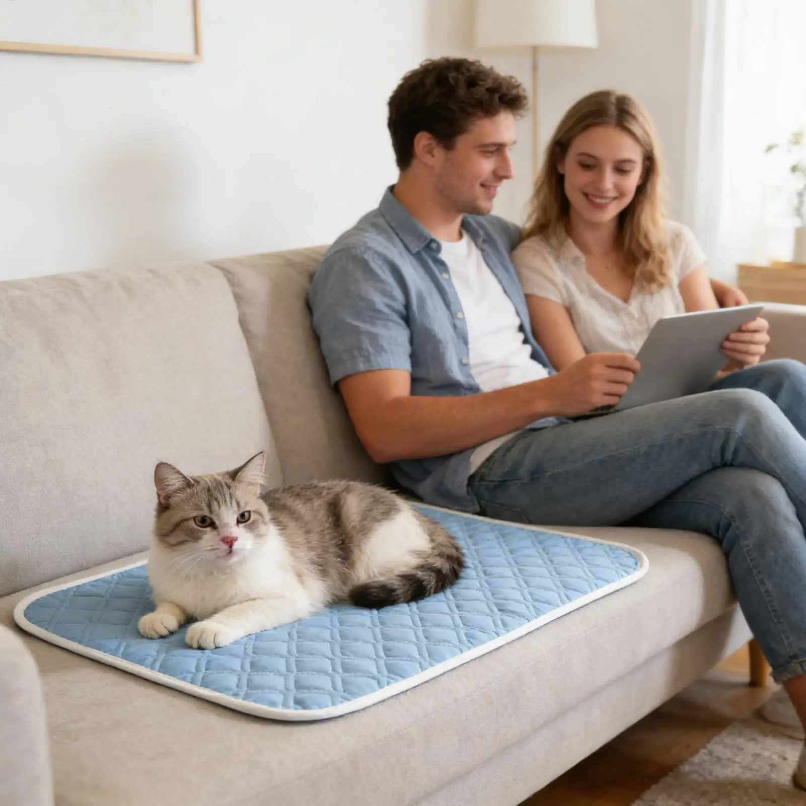 Cooling Pad for Dog Cat Sweat Absorbent Sleeping Rug 45x35cm Soft Self Cooling Pet Mat for Small 1005012527241643