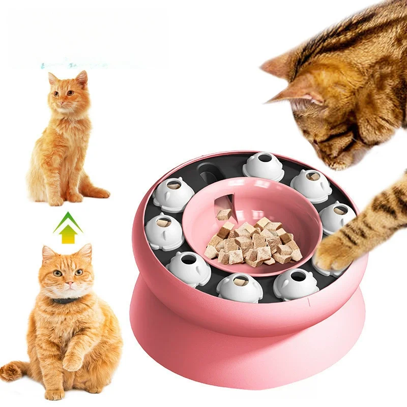 Cat Self Entertainment Puzzle Slow Feeder Bowl Interactive Training Toy Anti Choke Slow Food Basin 1005012529846832