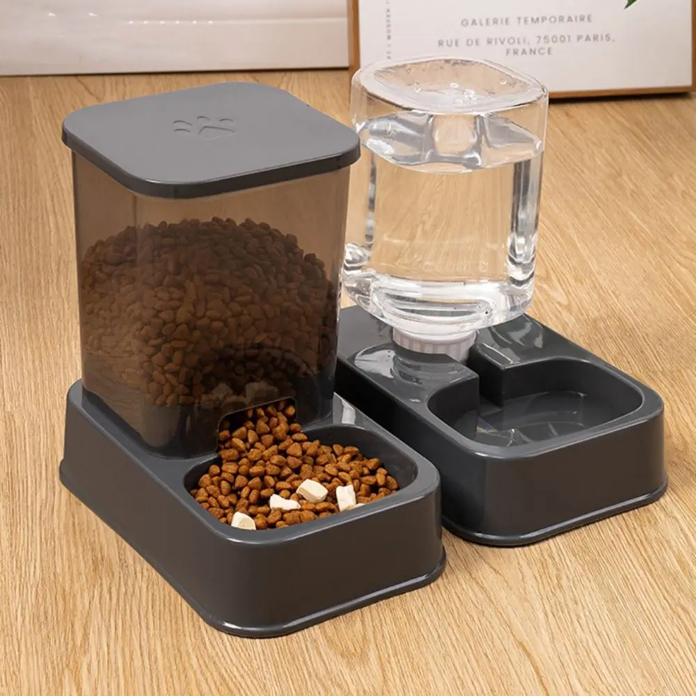 1.2L/1.5L Pet Automatic Feeder Plastic 2 Styles Cat Dog Water Dispenser Feeder Set Large Capacity 3 1005012530412884