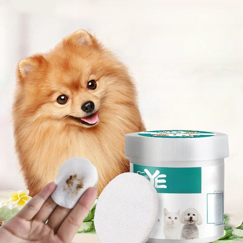 Pet Eye Wipes Cats and Dogs Tearmark Wet Universal No Irritation Cleaning Products 130 Canned Wipes 1005012537009073