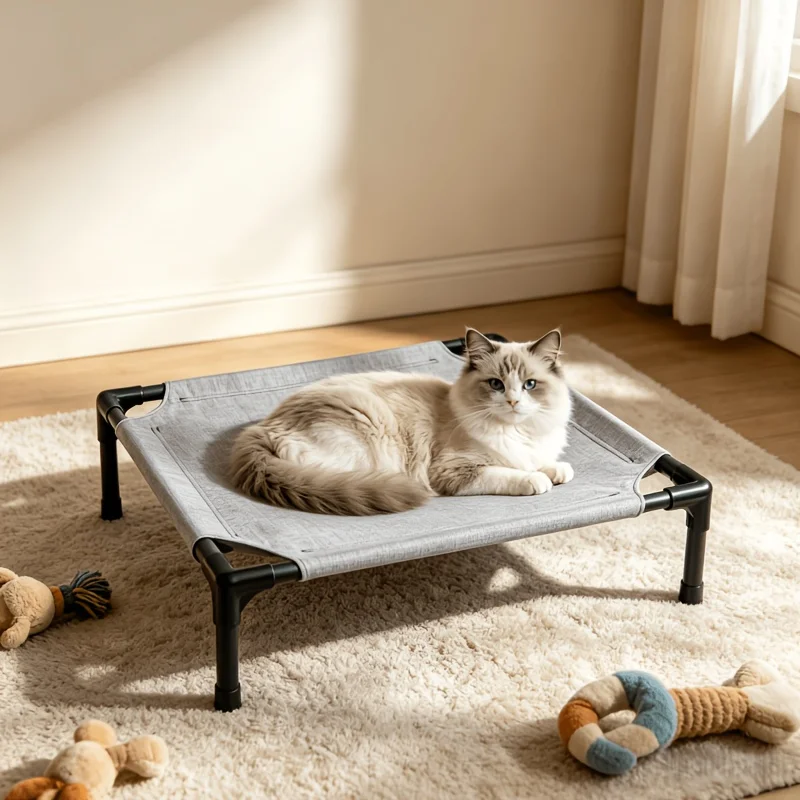 Pet Camping Bed Elevated Bed for Dogs Folding Puppy Cat House Portable Removable 1005012540808472