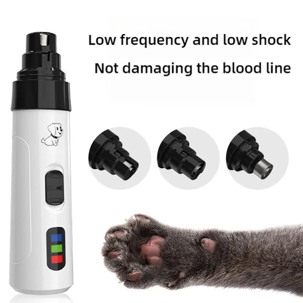 USB Rechargeable Pet Nail Grinder Low Noise Electric Dog Cat Nail Trimmer Adjustable Pet Paw 1005012574847787