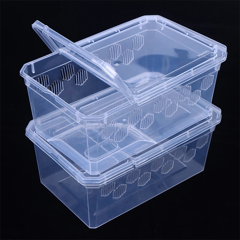 New Reptile Tank Spiders Tortoise Lizard Plastic Transparent Reptile Breeding Box Vivarium 1005012705900796