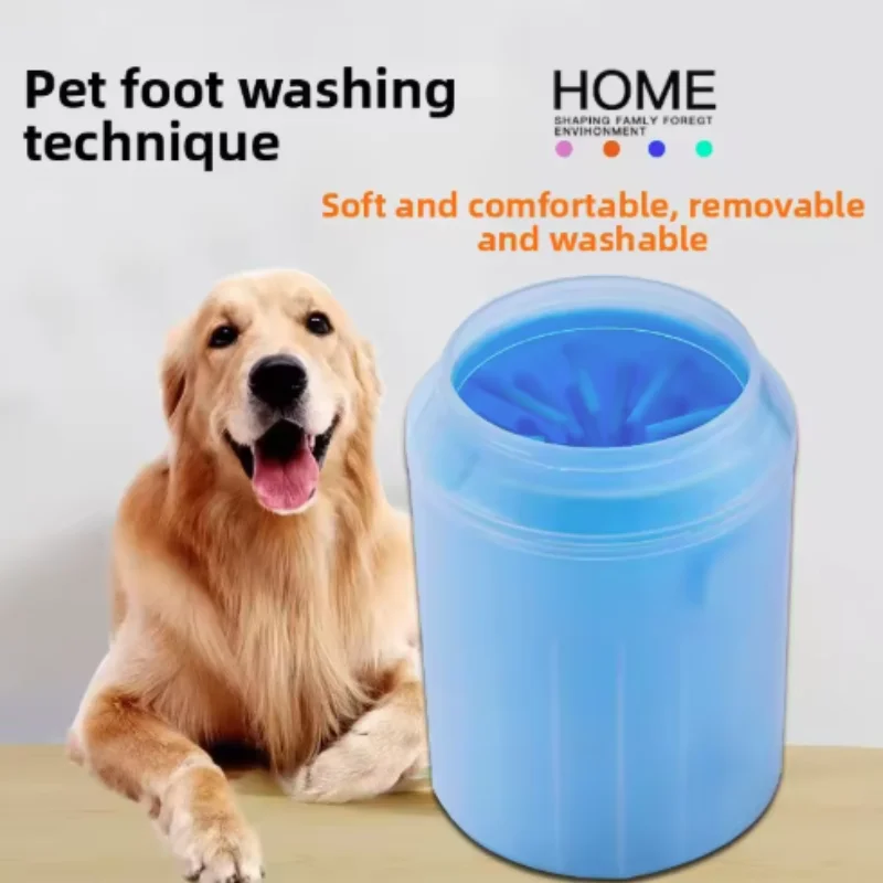 Dog Paw Cleaner Cup Soft Silicone Combs Portable Outdoor Pet Foot Washer Paw Clean Brush Quickly 1005012728073996