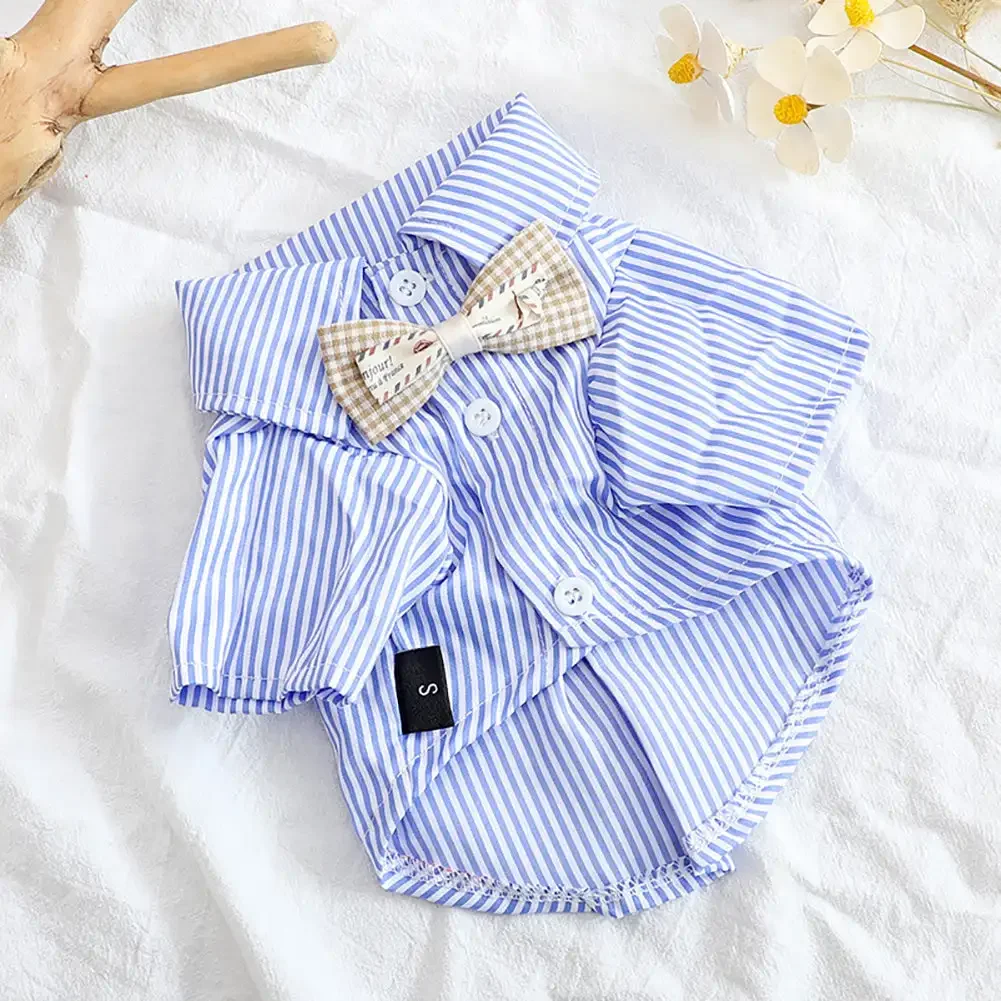 Striped Bowknot Shirts for Small Dogs and Cats, Summer Fashion 1005012823366432