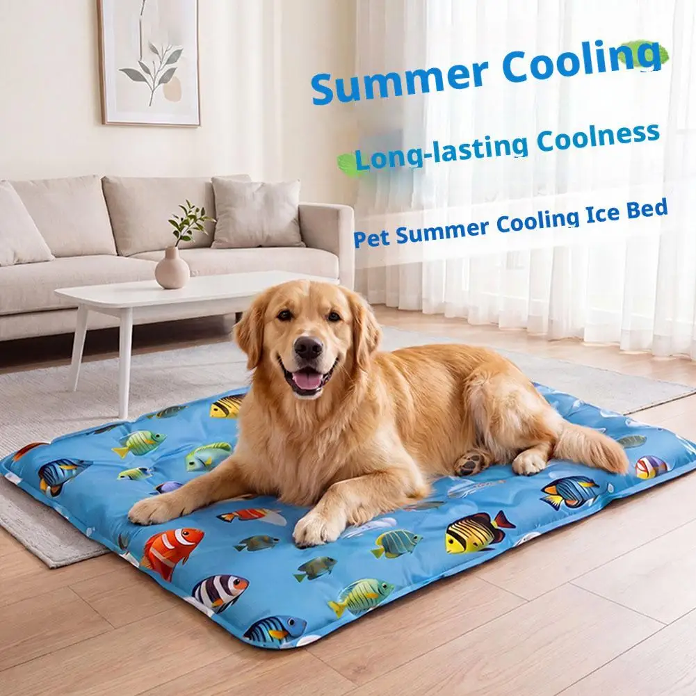 Dog Cooling Mat, Self Cooling Gel Ice Pad for Dogs&cats, Self-Cooling Mat Waterproof Wipe-Clean