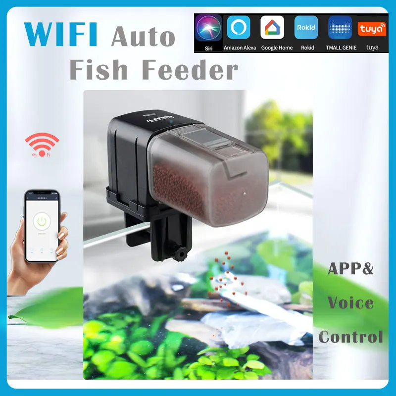 Ilonda Wifi Fish Feeder Organ Smart Control Aquarium Tank Automatic Feeding Device Timing Fishing 4000072366725