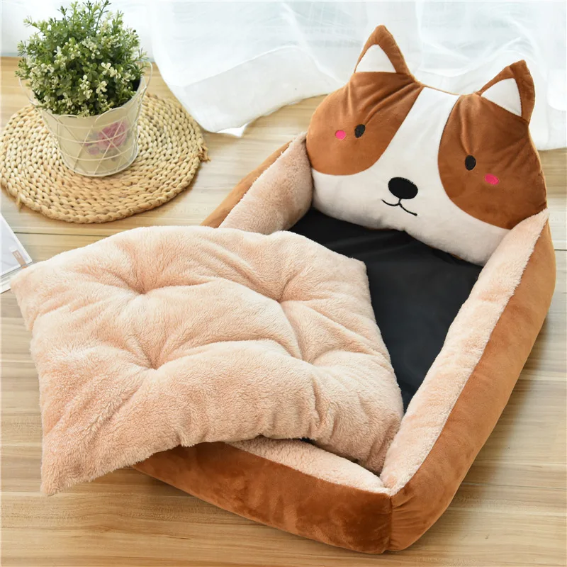Winter Warm Puppy Cat Bed Sofa Washable Cartoon Pet Beds for Small Dogs Cats Yorkies Katten Kennels 4001256125680